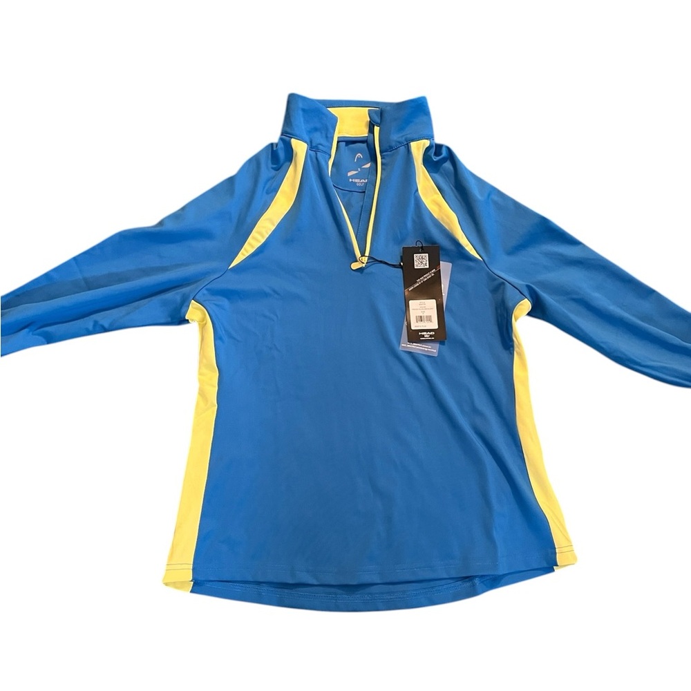 MWT Head Blue and Yellow Golf 1/4 Zip Pullover Size Small